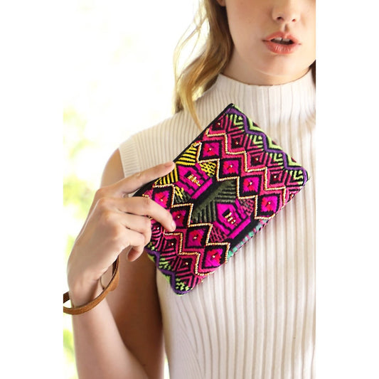 Hamisi Vivid Pattern Clutch - The Feral Market
