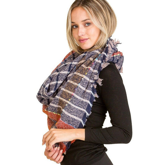 Navy Blanket Scarf - The Feral Market