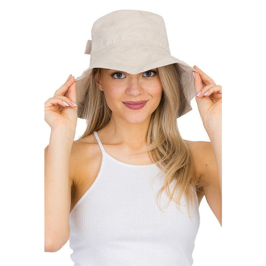 Soft Faux Velvet Twill Cotton Polyester Blend Floppy Wide Brim Bucket Sun Hat