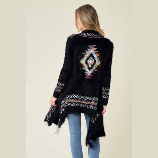 White Rainbow Tribal Cardigan