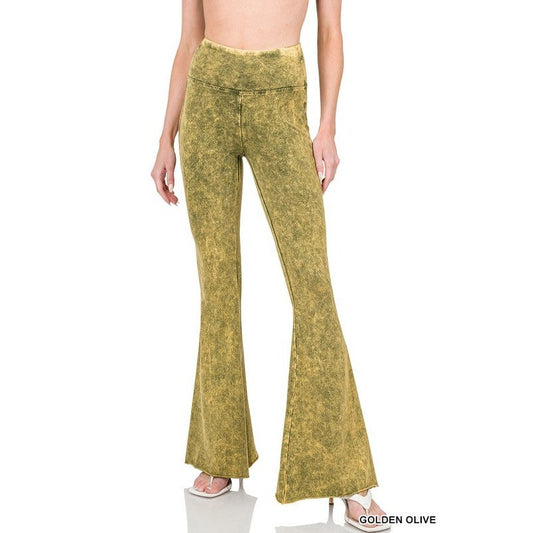 Acid Wash Flare Yoga Pants