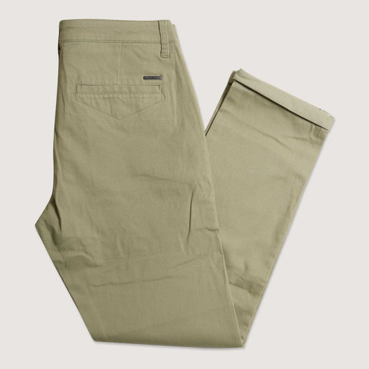 Stretch Twill Chino Pants - Olive Oil