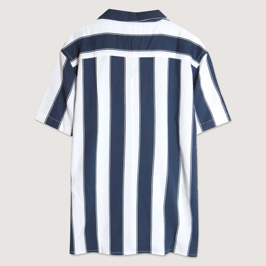 Wide Stripe Camp Shirt