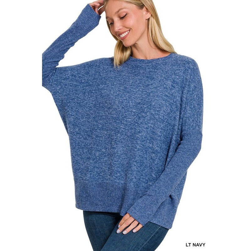 Brushed Melange Dolman Sweater