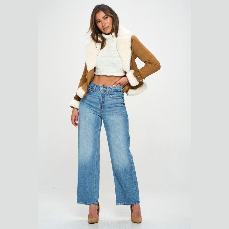 Lia Vegan Suede Fur Winter Jacket