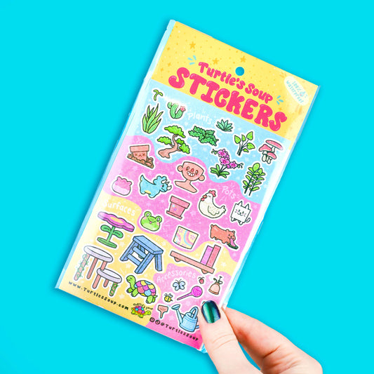 Make Your Own Planter Garden Stationery Sticker Sheet
