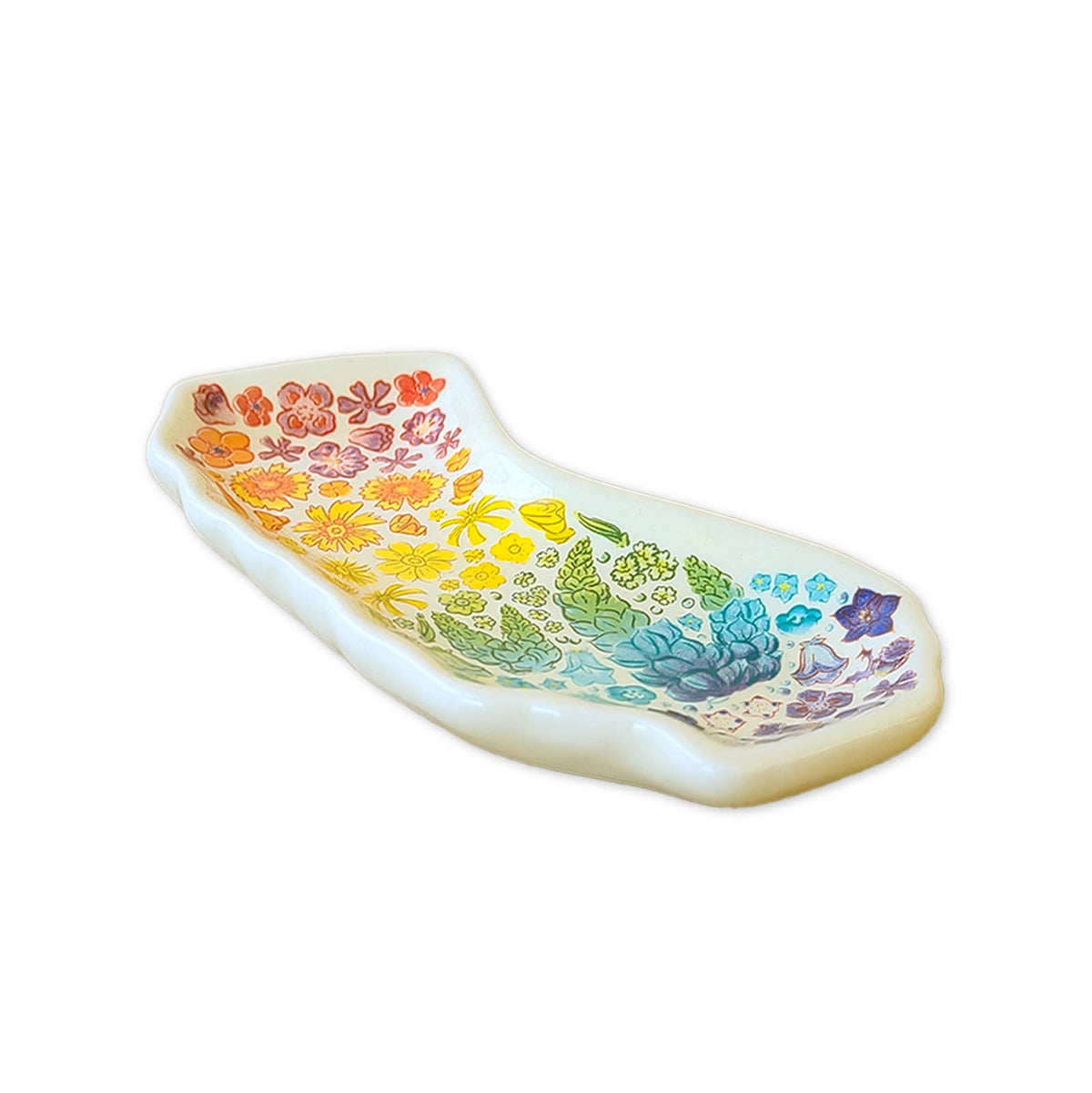 California Shaped Floral Rainbow Trinket Tray - The Feral Market