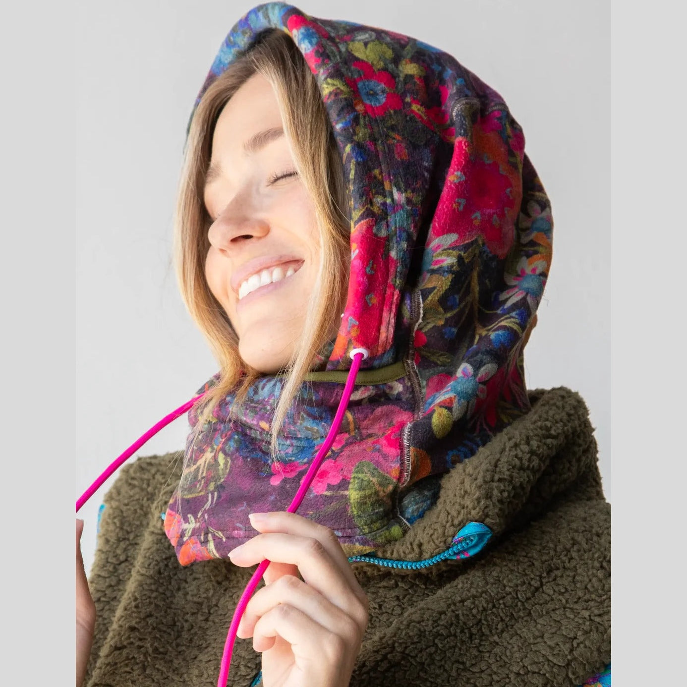 Cozy Balaclava - Dark Floral Garden – The Feral Market