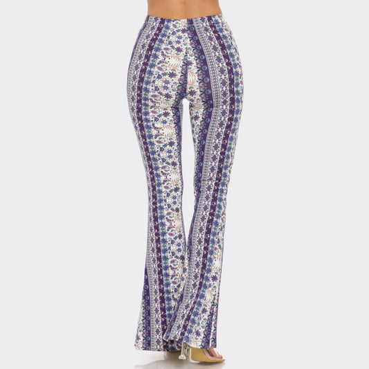 Purple Spring Flare Pants