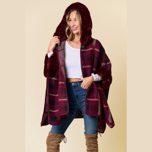 Faux Fur Vegan Fur Poncho