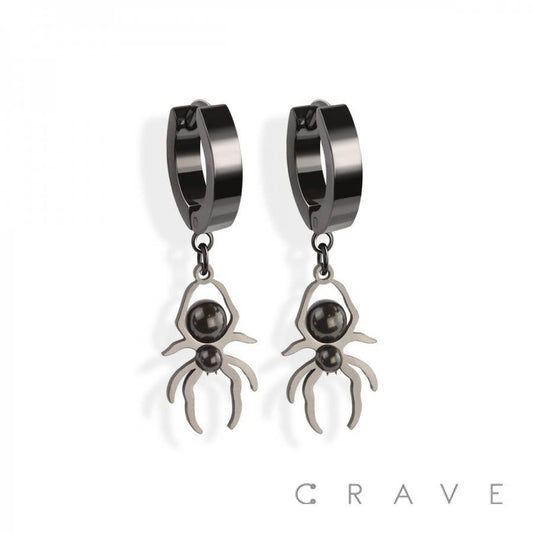 SS EARRINGS WITH SPIDER PENDANT
