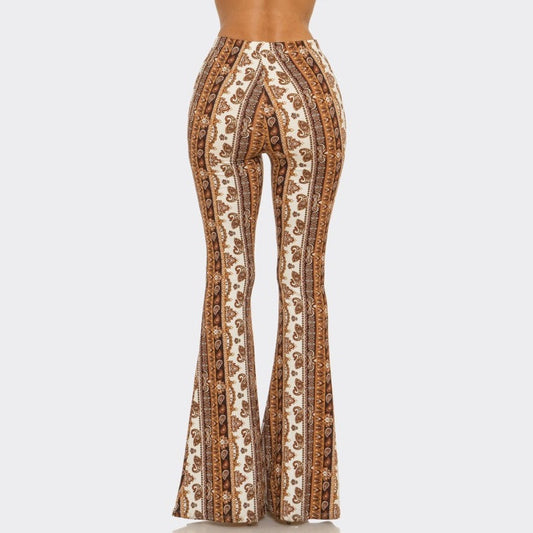 Golden Filigree Flare Pants