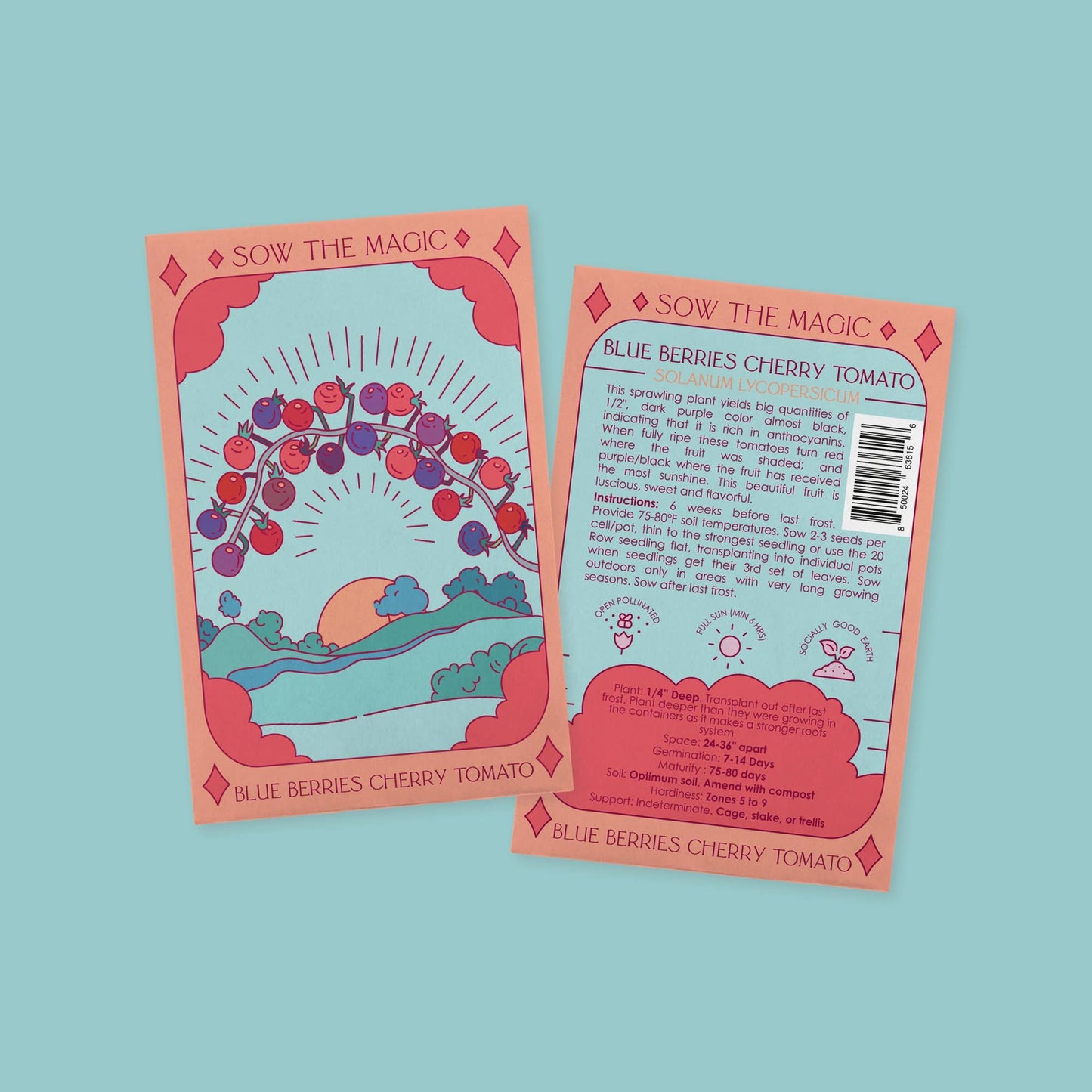 Blueberries Cherry Tomato Tarot Garden + Gift Seed Packet - The Feral Market
