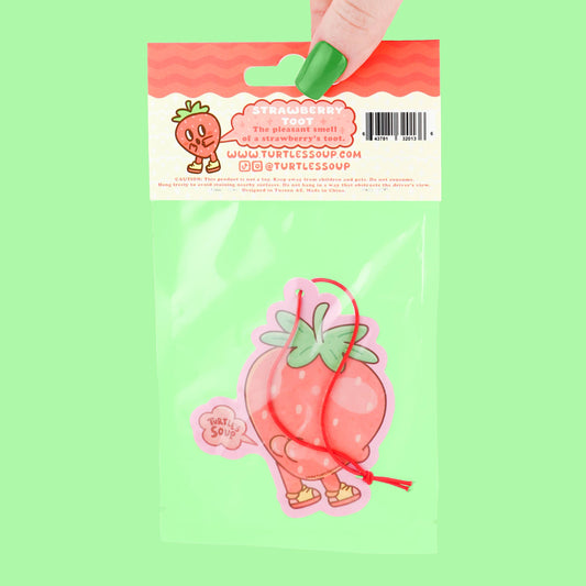 Strawberry Toot Funny Fruit Scented Car Air Freshener - The Feral Market