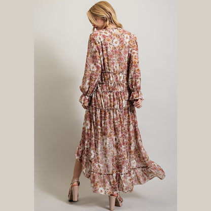 Florence Floral High Low Maxi Dress