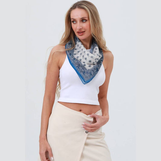 Color-Block Print Bandana – Lightweight & Versatile Fashion