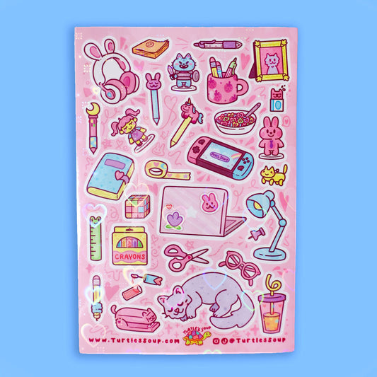 Desk Stuff Office Supplies Vinyl Sticker Sheet