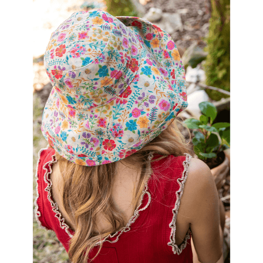 Sunny Day Bucket Hat - Rainbow Garden Cream