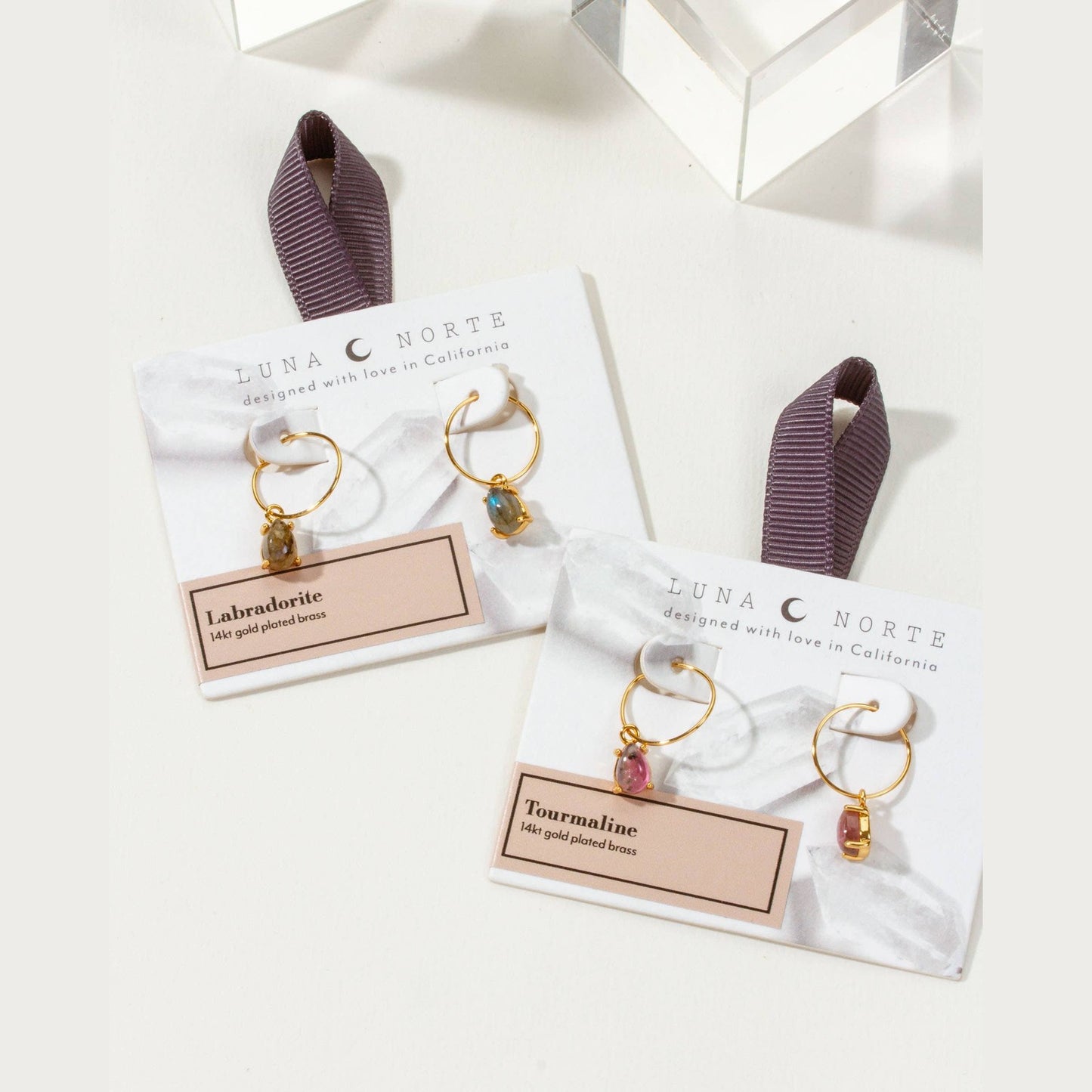 Airy Hoop Earrings - Tourmaline