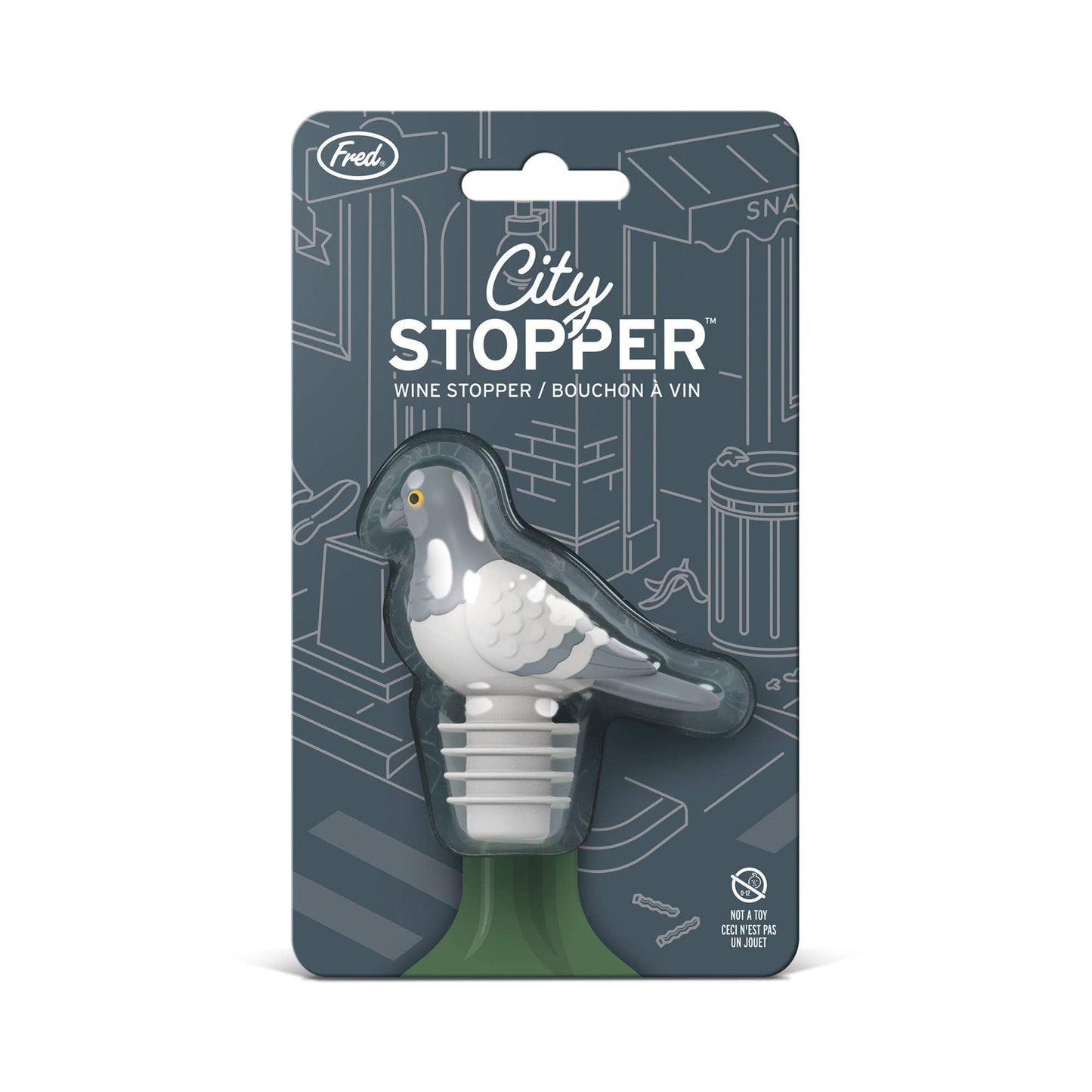 CITY STOPPER Pigeon Bottle Stopper