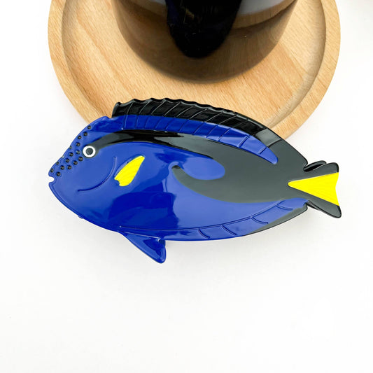 Blue Tang Fish Hair Claw Clip