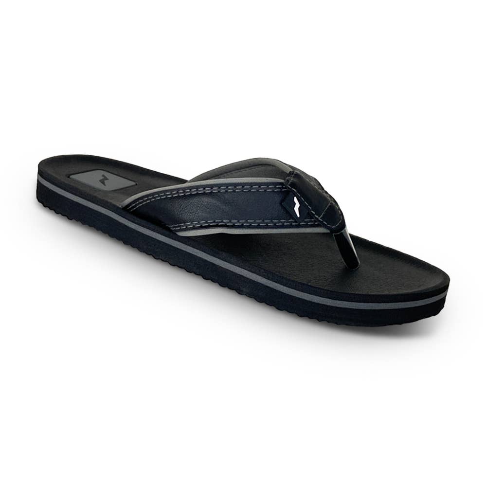 Norty Men's Comfort Sandal Flip Flop, 11166 Black - The Feral Market
