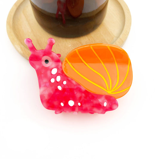Pink Snail Claw Clip, Animal Hair Clip - The Feral Market
