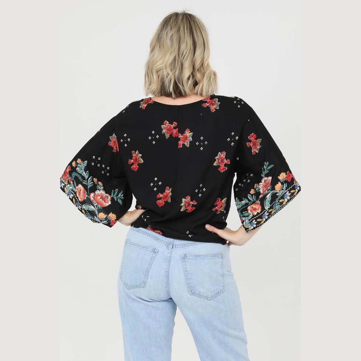 Floral Tie Up Blouse