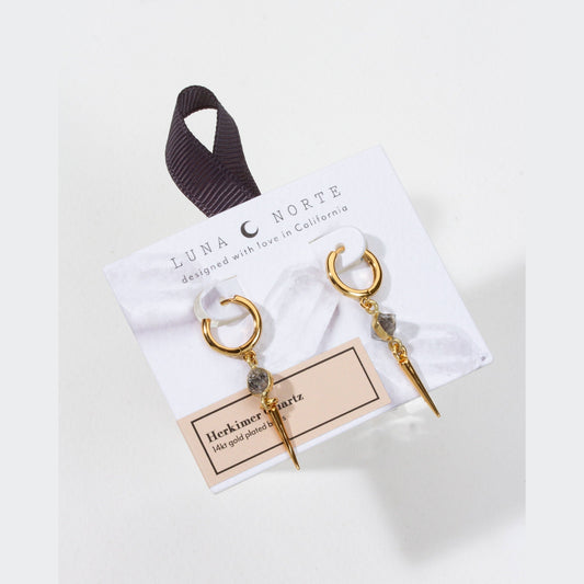 Crystal Voltage Huggie Hoops