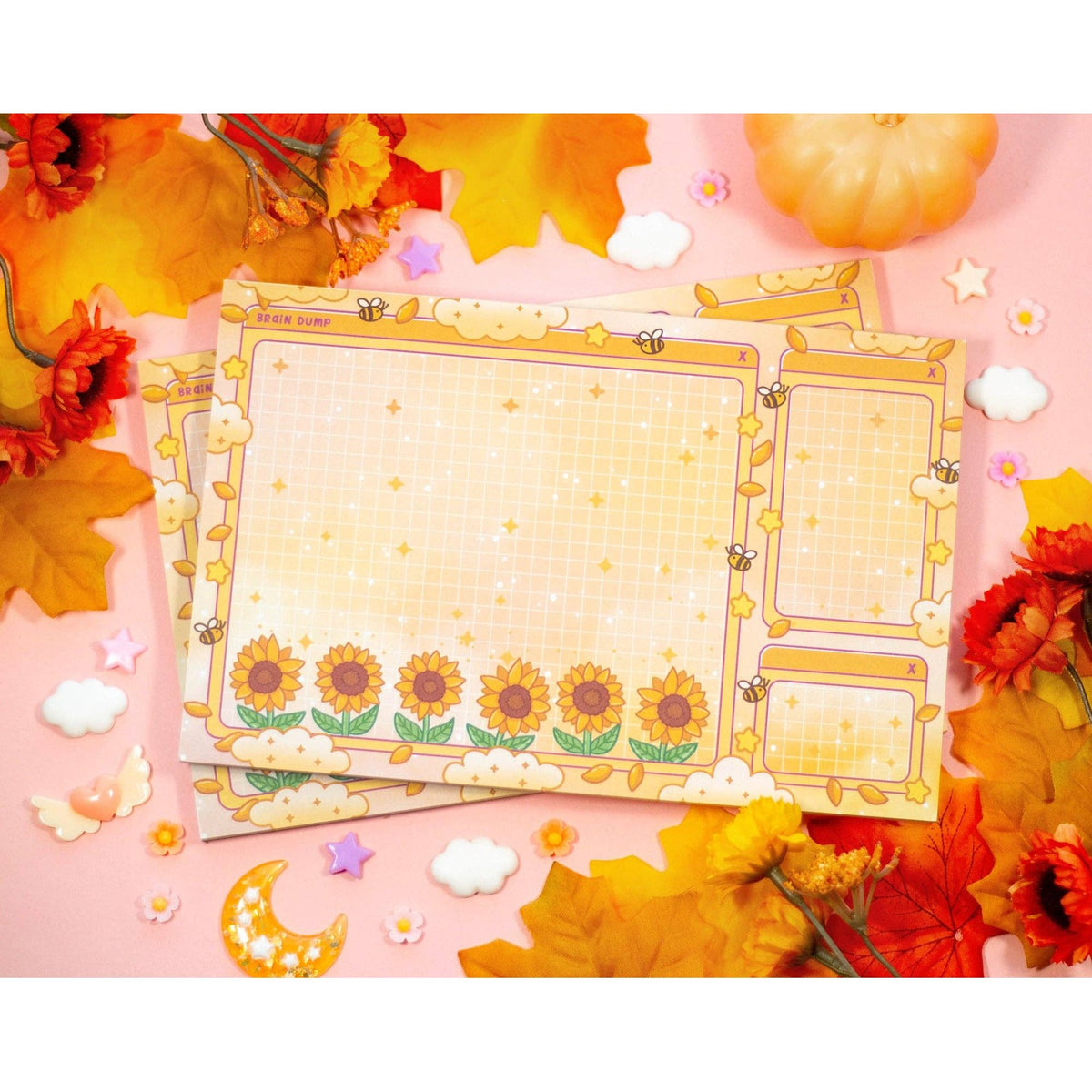 Sunflower Dreams Brain Dump Planner Pad