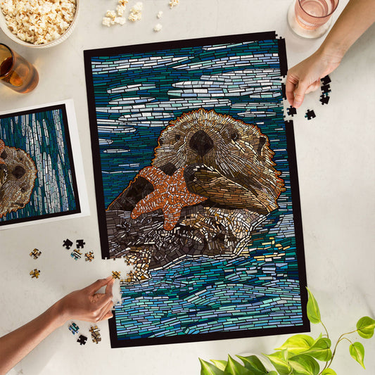 1000 PIECE PUZZLE Sea Otter, Paper Mosaic - The Feral Market