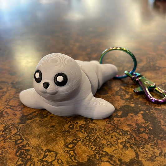 3D Printed Baby Seal Keychain