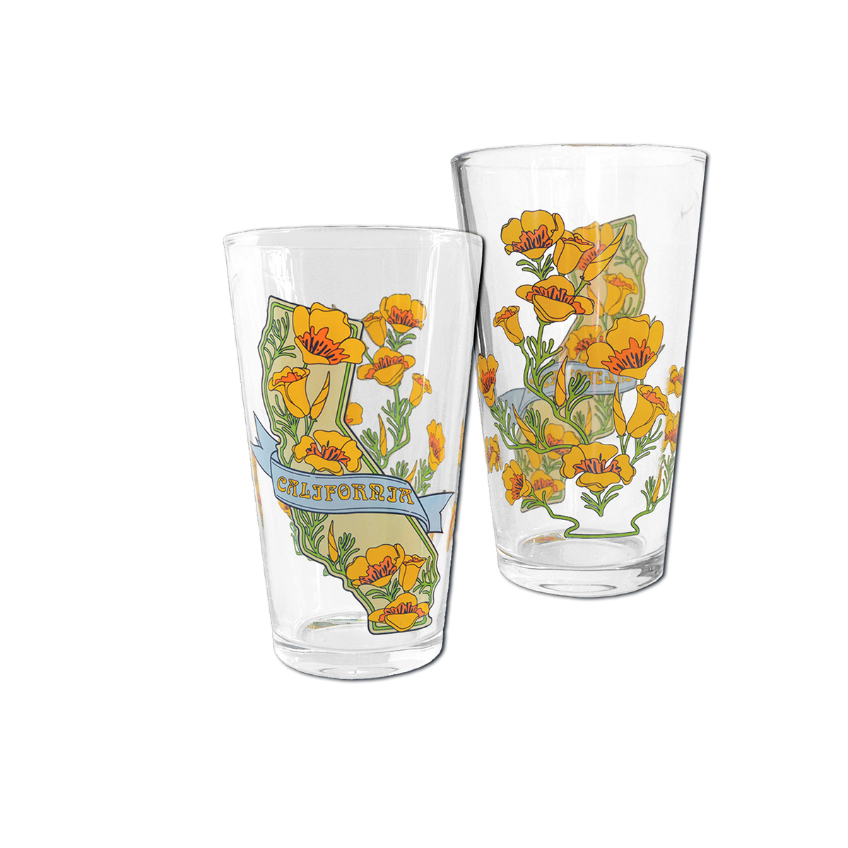 California State w/ Poppies Pint Glass 2023 - The Feral Market