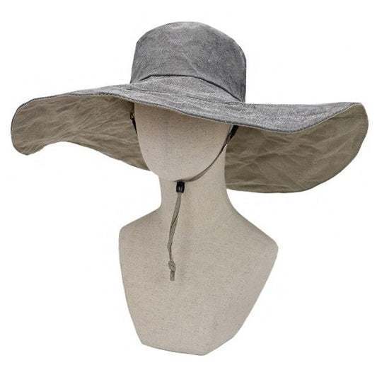 Reversible Soft Canvas Cotton Wide Brim Sun Hat