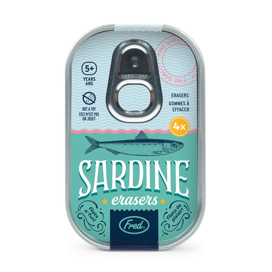 Sardine Erasers - Tin of 4 - The Feral Market