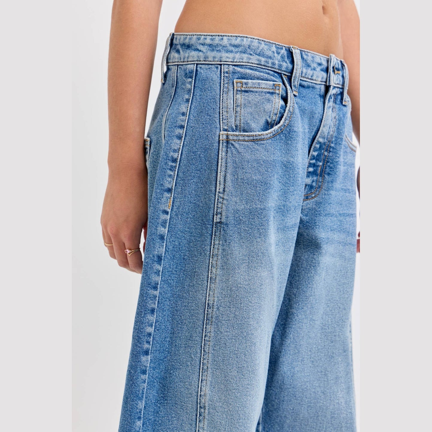 Barrel Leg Mid Waisted with Long Inseam