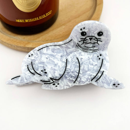 Seal Hair Claw Clip, Cute Winter Animal Hair Clip - The Feral Market