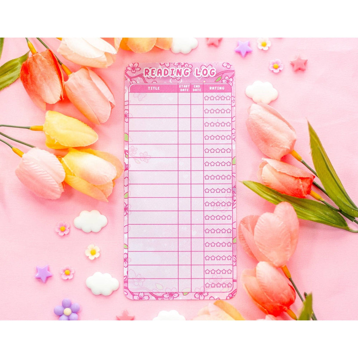 Sakura Reading Log Bookmark