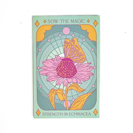 Strength in Echinacea Flower Tarot Garden + Gift Seed Packet - The Feral Market