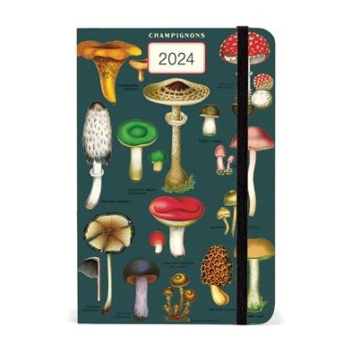 Mushrooms 2024 Weekly Planner with elastic closure