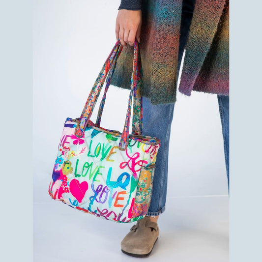 Reversible Puffy Tote Bag - Medium, Love