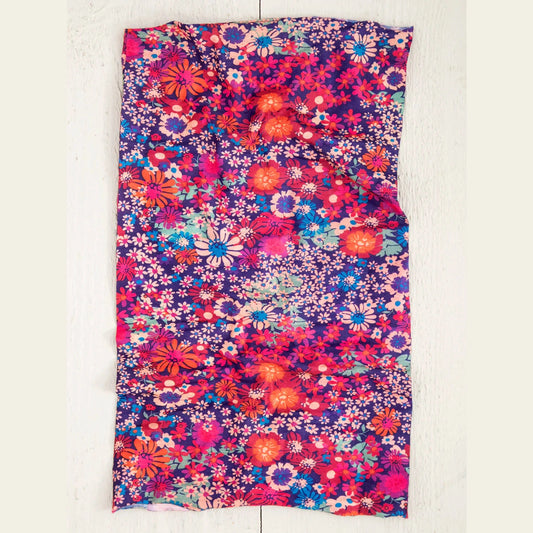 Full Boho Bandeau® Headband - Summer Daisies Burgundy