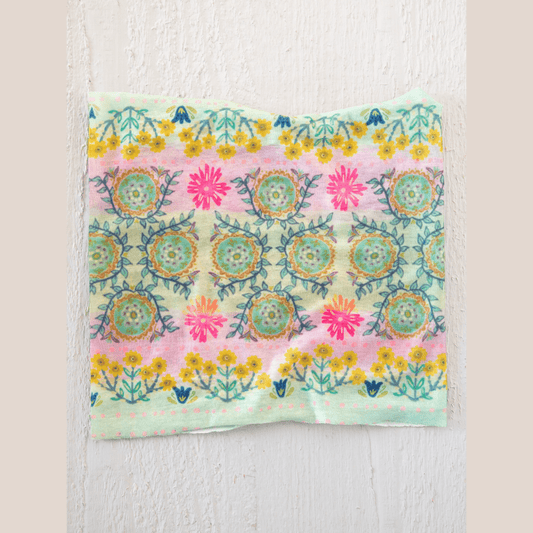 Half Boho Bandeau® Headband - Mint Borders