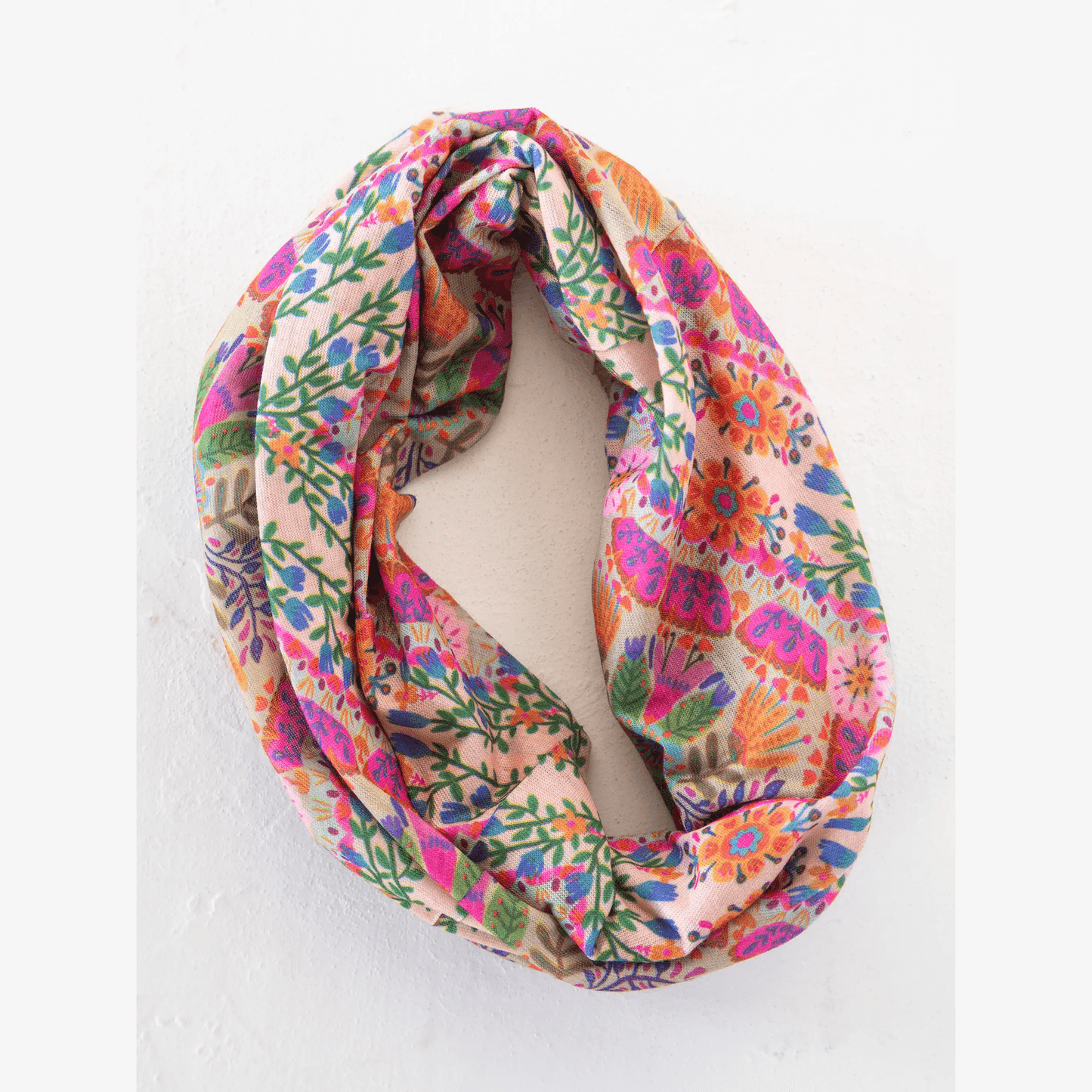 Full Boho Bandeau® Headband - Pink Floral Diamonds