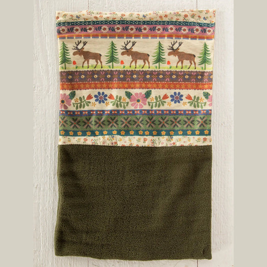 Fleece Boho Bandeau® Headband - Moose Borders