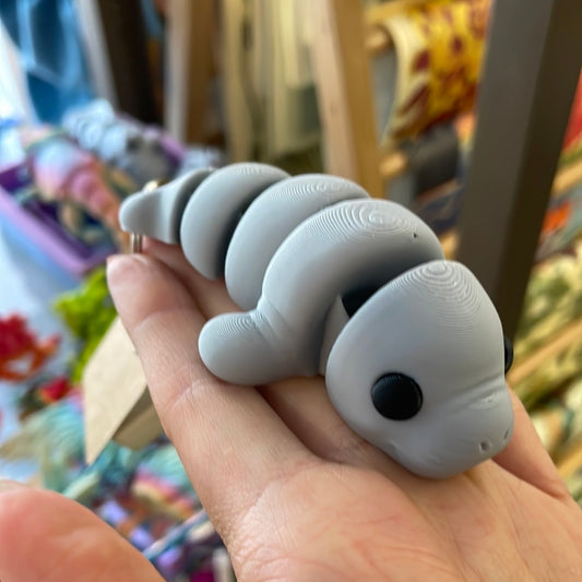 3D Printed Baby Manatee Keychain
