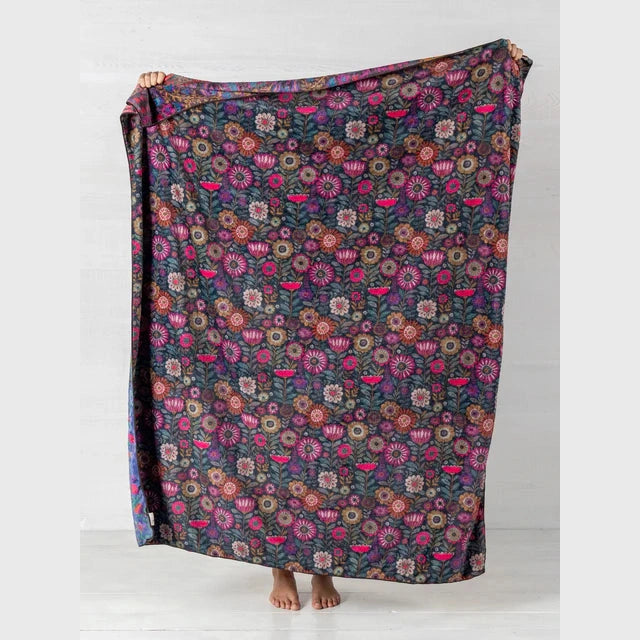 Double-Sided Cozy Throw Blanket - Bright Patchwork (Copy)