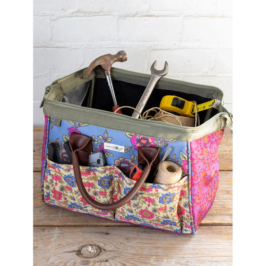 Zip Up Tool Bag - Blue Enchanted Wildflowers