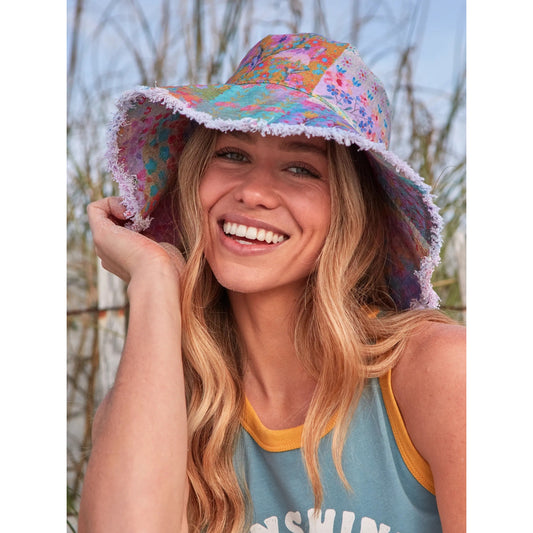 Sandy Days Bucket Hat - Watercolor Patchwork - The Feral Market