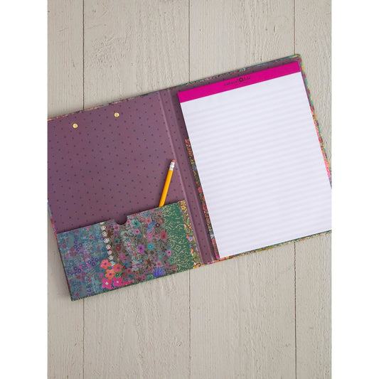 Clipfolio with Notepad - Patchwork